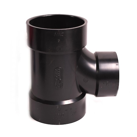 Thrifco Plumbing 4 Inch X 4 Inch X 3 Inch ABS Sanitary Reducing Tee 6792136